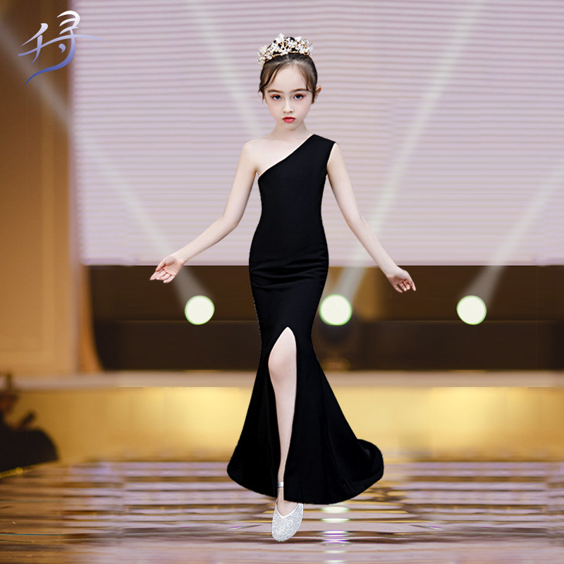女童修身礼服鱼尾裙5儿童走秀6六一演出服7舞会晚礼服8主持人12岁
