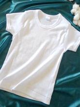 女童白体桖短袖儿童新品棉质t恤纯白色短袖夏季男童女童彩绘圆领D