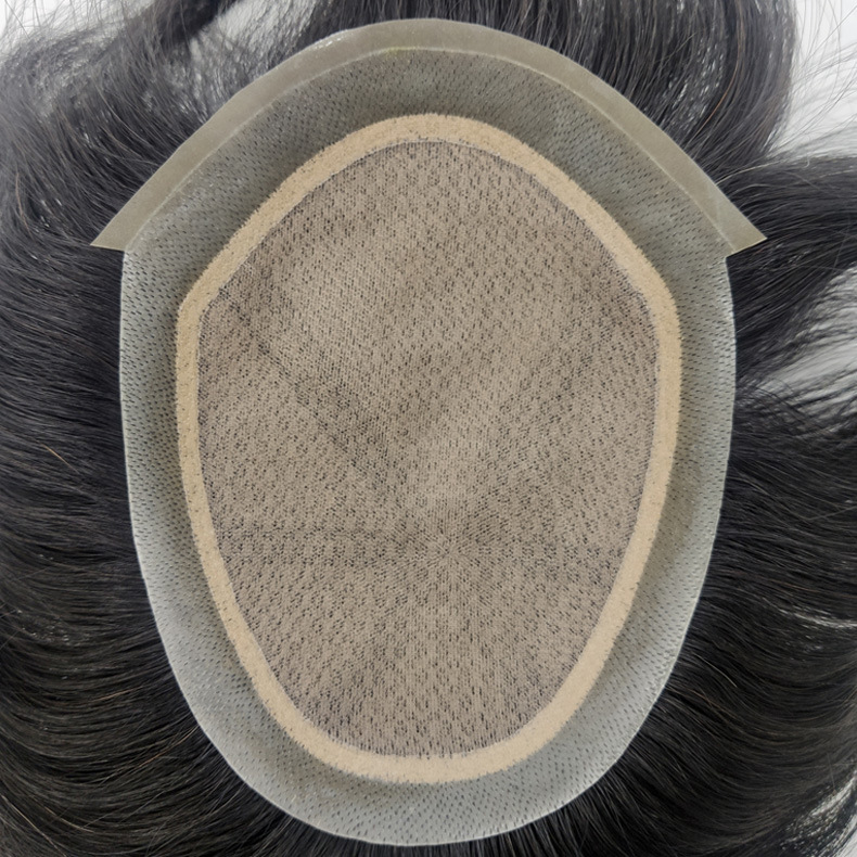 递针假发男真发无痕隐形全真发丝男士假发生物头皮头顶补发男短发
