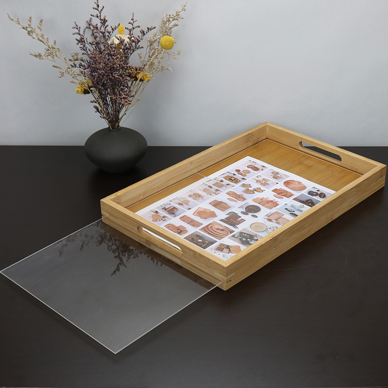 Japanese Bamboo Tea Set Rectangular Bamboo Tableware Tea Tray Bamboo Tray Color Pages Advertising Page Bamboo Tea Tray