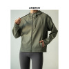 2023 spring and autumn new pattern Solid Cardigan Sweater Air layer zipper Hooded jacket Easy Jacket Long sleeve coat