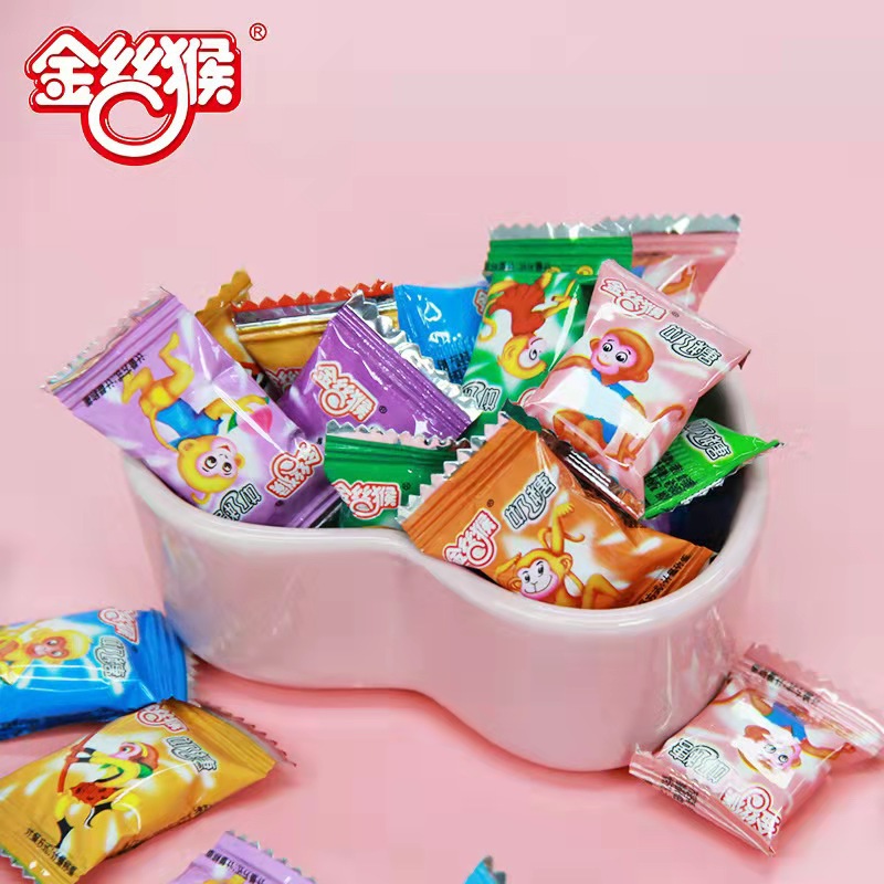 金丝猴奶糖2kg盒装小镀铝散称年货糖果现货批发牛奶软糖婚庆招待