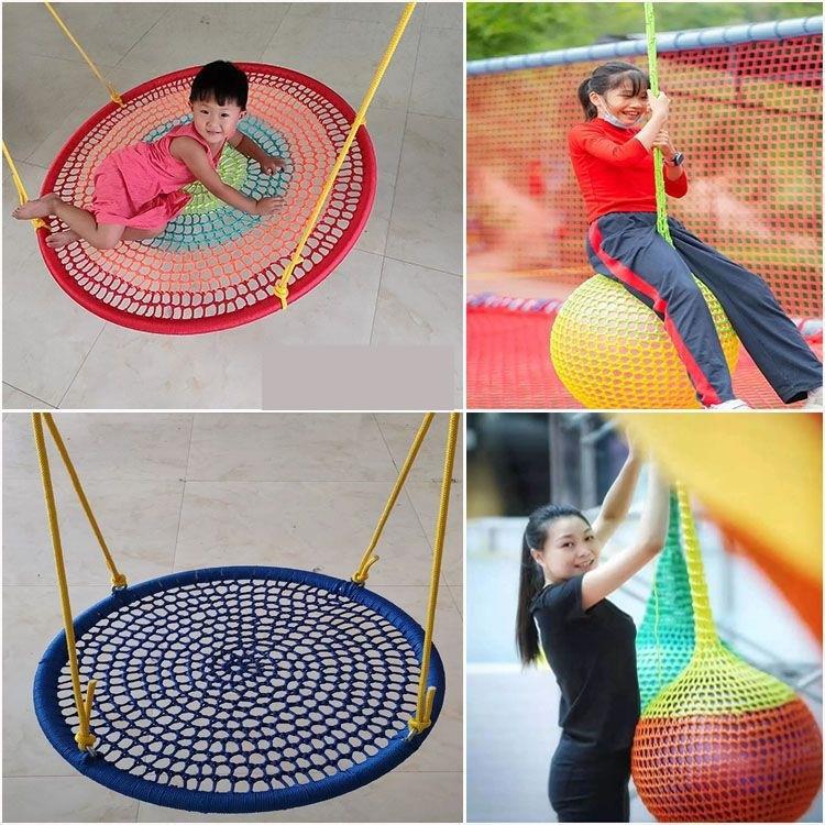 儿童轮胎秋千室内家用荡秋千圆形吊球专椅创意废旧轮幼儿园摇篮座