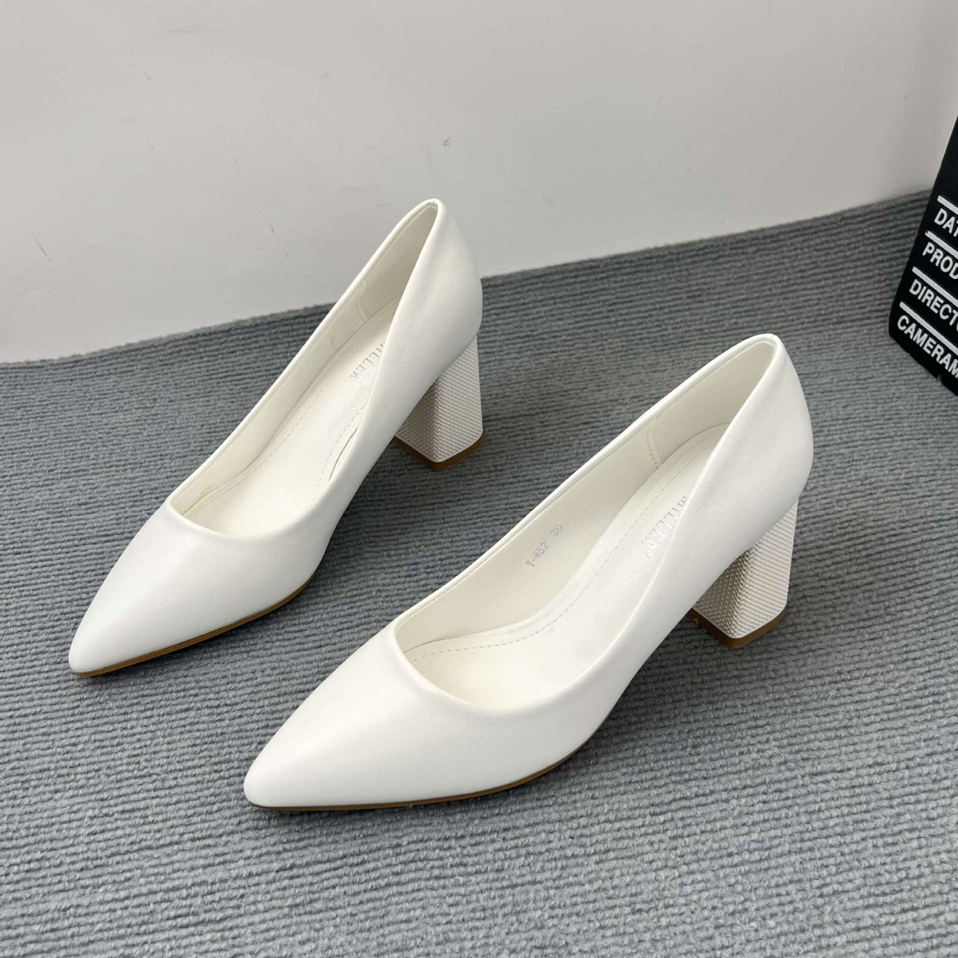 外贸女鞋新款大码尖头浅口女单鞋优雅气质ol工作职业高跟鞋-阿里巴巴