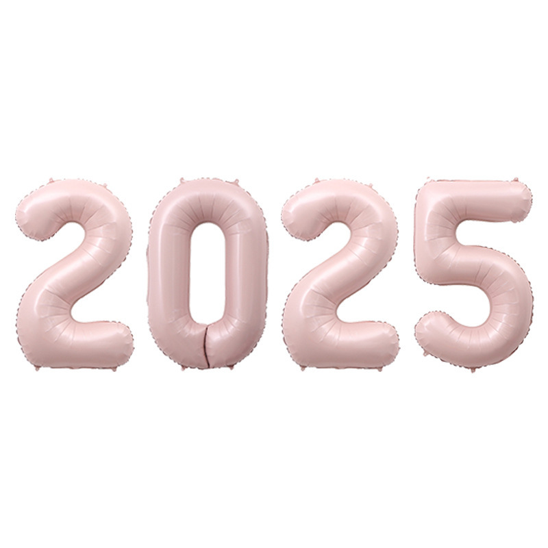 Cross-Border New Product 2025 Number Balloon Set New Year Decorations Arrangement 16-Inch 32-Inch Aluminum Film Number