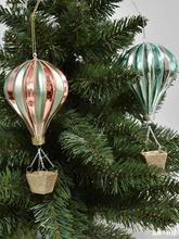 圣诞装饰玻璃彩绘热气球创意造型吊饰圣诞树挂件店铺橱窗场景布置