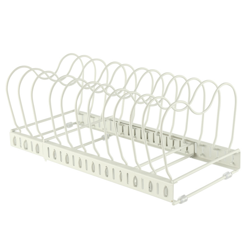 Retractable Pot Cover Rack Countertop Draining Rack Kitchen Storage Rack Multi-Layer Dish Rack Retractable Storage Rack Bowl Rack Punch-Free