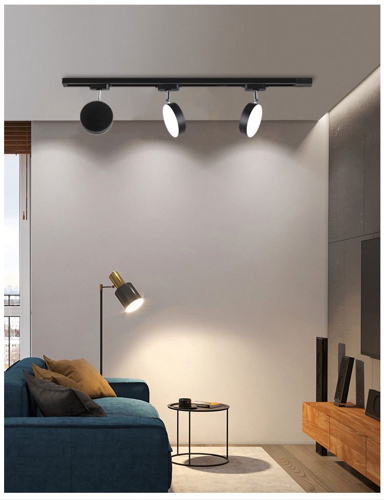 散光轨道灯射灯 led服装店直播间不刺眼照明灯北欧商用导轨补光灯