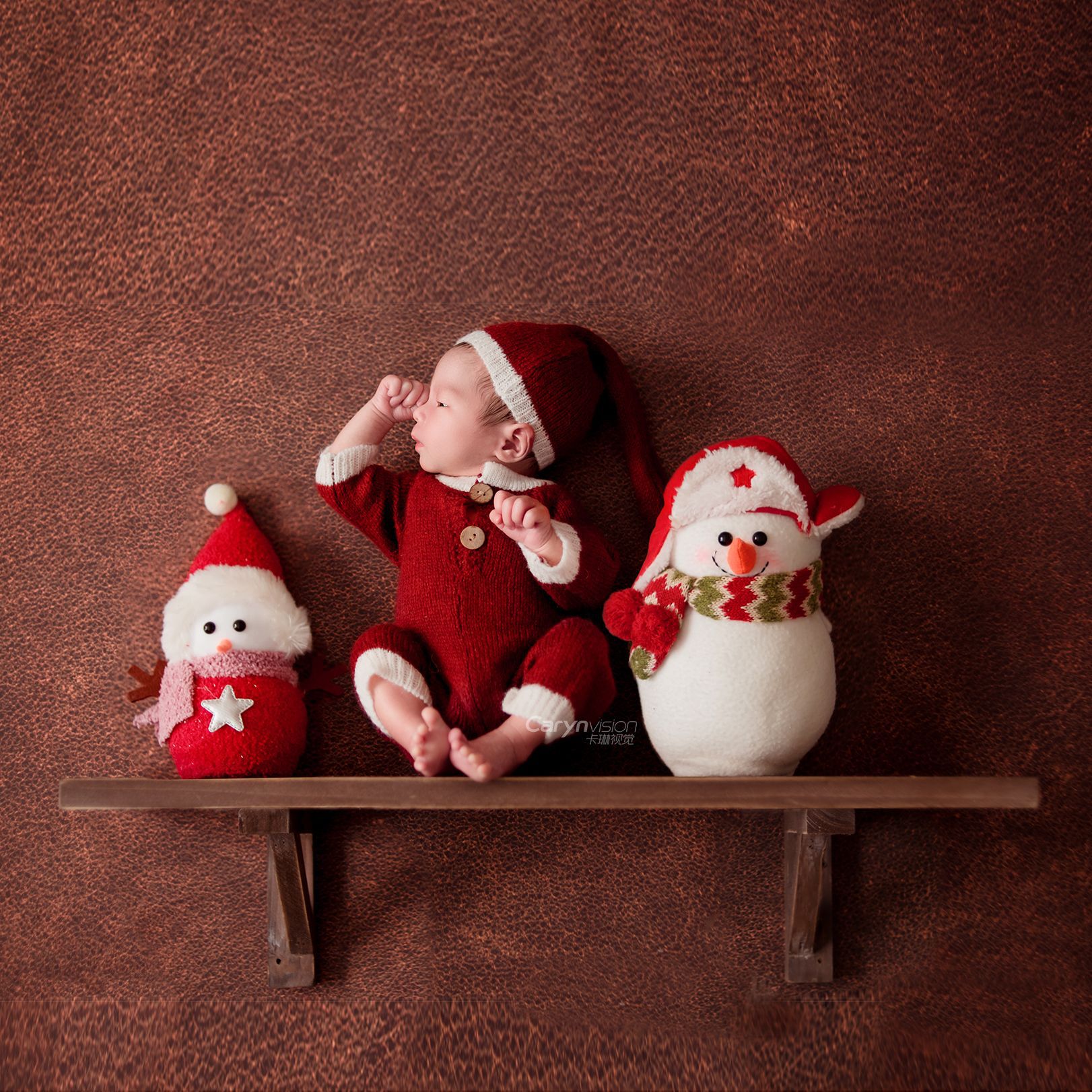 新生儿满月男童女童儿童摄影拍照一字板置物架造型摆拍道具