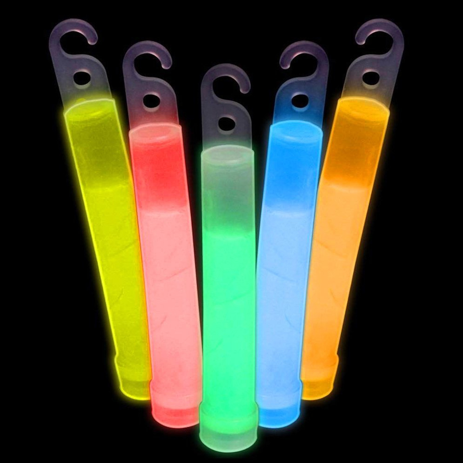 6寸带钩户外野营荧光棒夜用应急照明夜光棒演唱会晚会助威发光棒