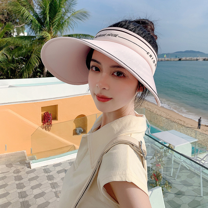 Sun Hat Female Cycling Big Brim UV UV Protection Internet Celebrity Same Style Air Top Cover Face Summer Sun Hat Sun Protection Hat