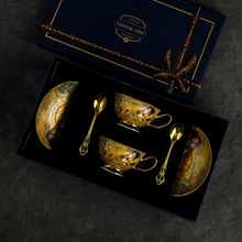 严选欧式骨瓷复古咖啡杯高颜值杯子茶具套装组合礼盒装陶瓷精致