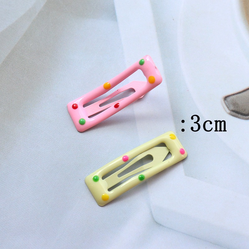 Square BB Clip Small Little Clip Mini Color Polka Dot Baby Hair Clips 3cm Baby Shredded Hairpin Bang Clip