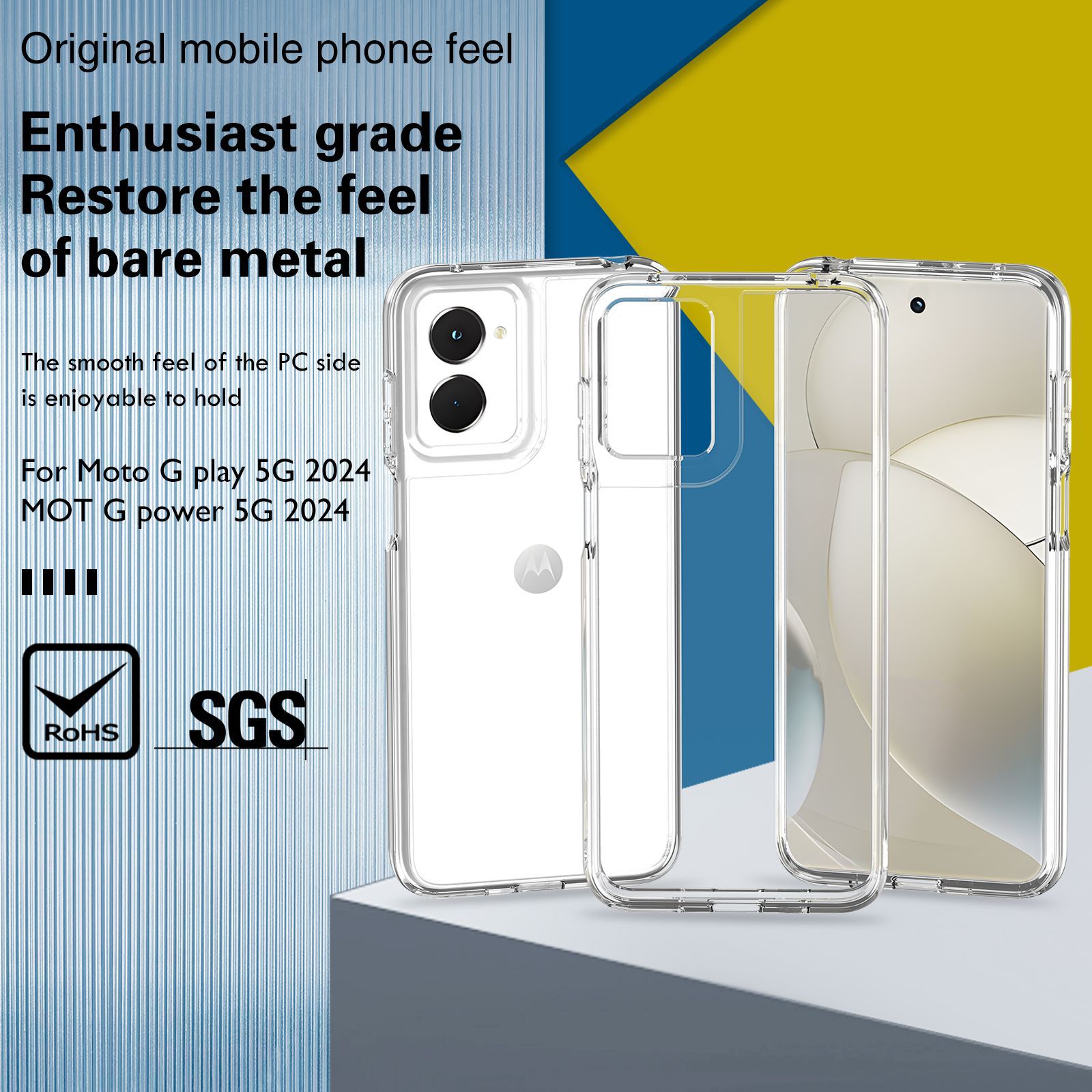 适用摩托罗拉2024新款moto gpower 5g透明手机壳终结者二合一防摔
