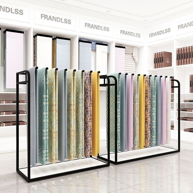 被子展示架落地床品布料样品陈列可移动货架空调被芯面料展架家纺
