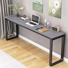 意式轻奢岩板电脑桌家用笔记本桌子窄条桌长条桌靠墙写字桌