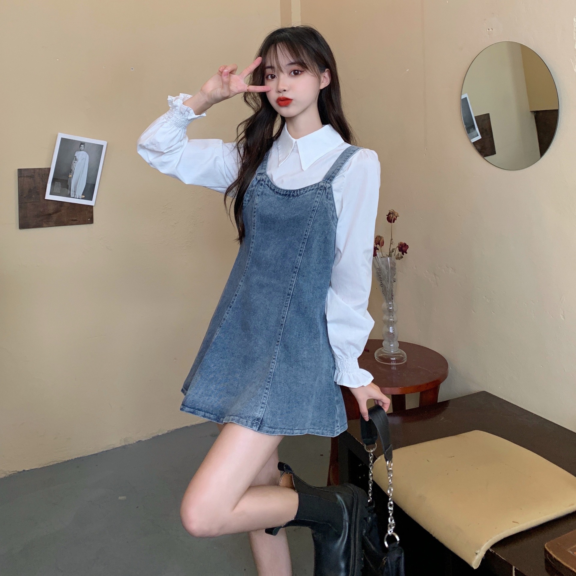 欧美吊带牛仔连衣裙图片-海量高清欧美吊带牛仔连衣裙图片大全 - 阿里