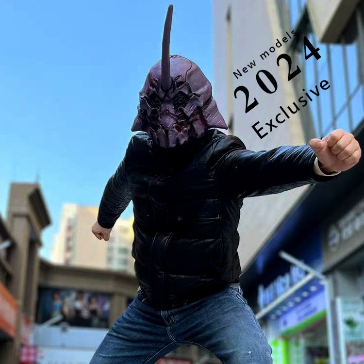 2024年新品ue4变异生物怪物长角面具造型独特万圣节复活节cos装扮