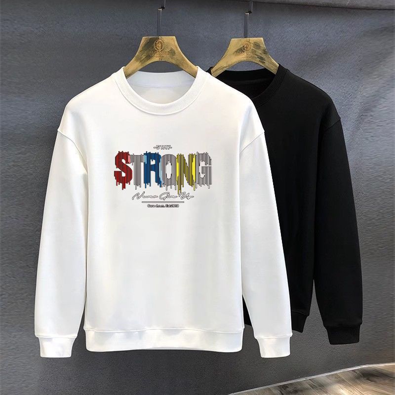 新款卫衣男款秋冬休闲圆领青少年运动潮牌宽松男士上衣打底衫