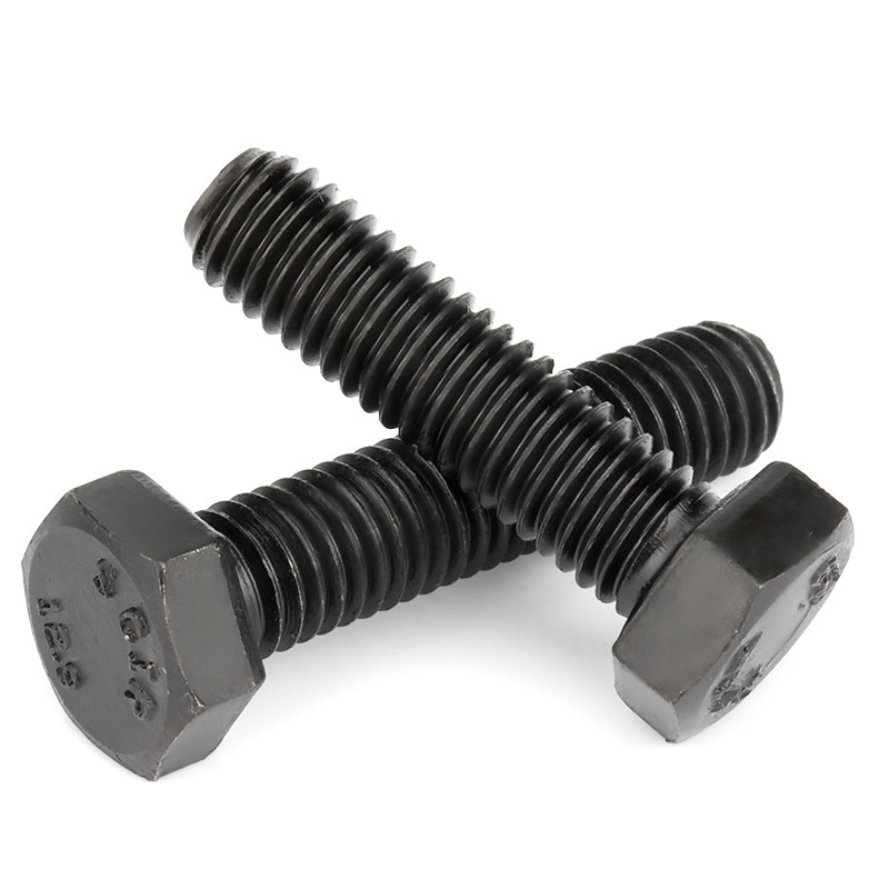 厂家批发碳钢12.9级外六角螺丝m6m8m10m12m14-m22全牙外六角螺栓-阿里