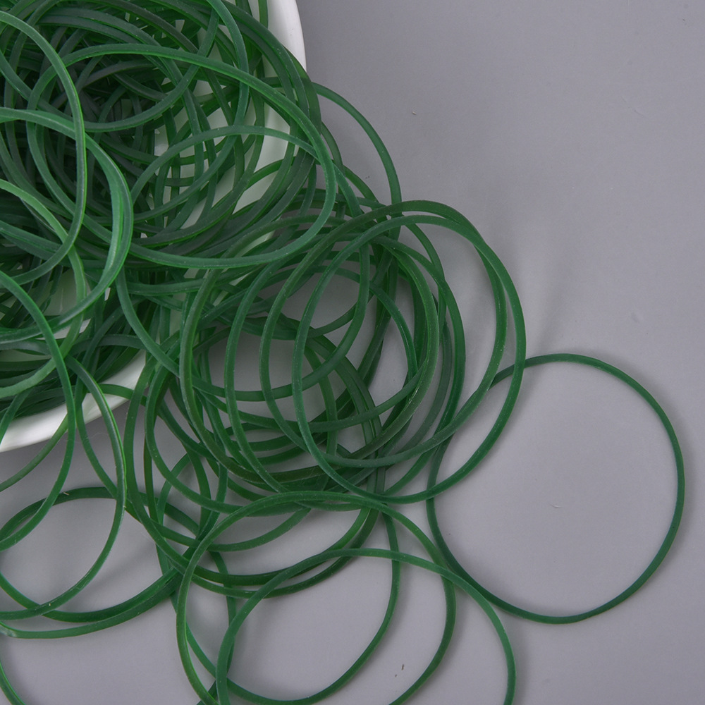 越意绿色橡皮筋50mm绿色橡皮圈大号高弹力强拉不断天然橡胶牛皮筋