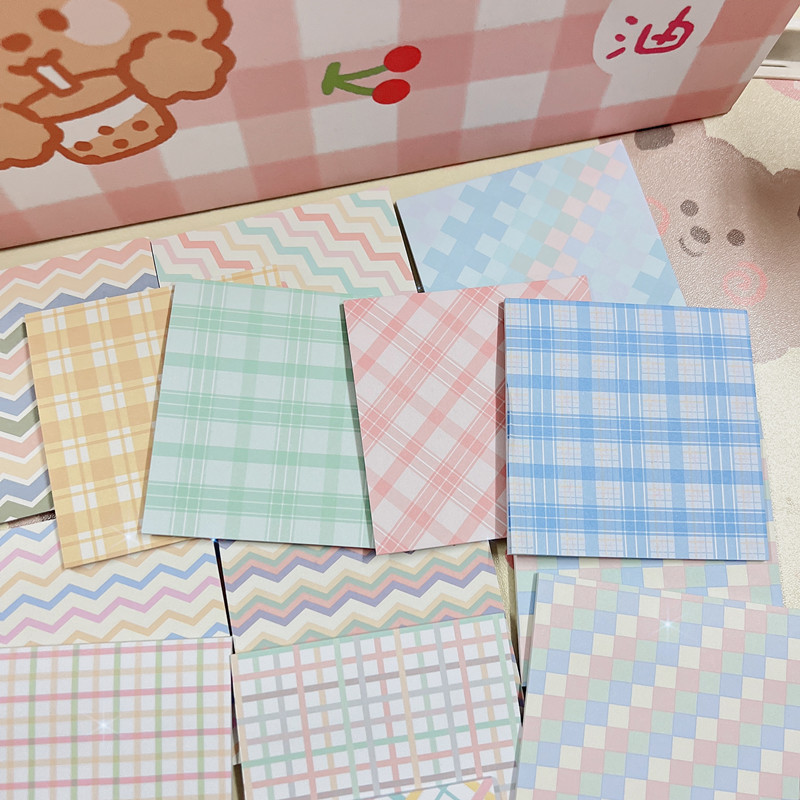 格子便利贴好看的贴纸n次贴格子系简约少女心方格贴纸手账ins风贴