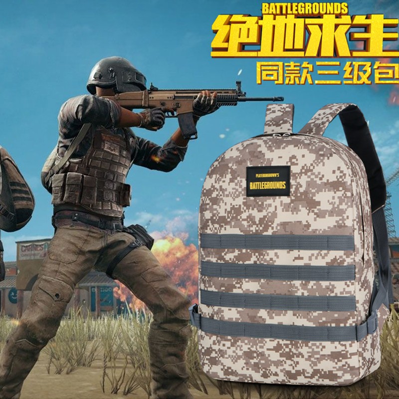 Jesus Survival Backpack Eating Chicken Same Style Level 3 Backpack Camouflage Student Schoolbag Large Capacity Men's and Women's Travel Backpack Fashion
