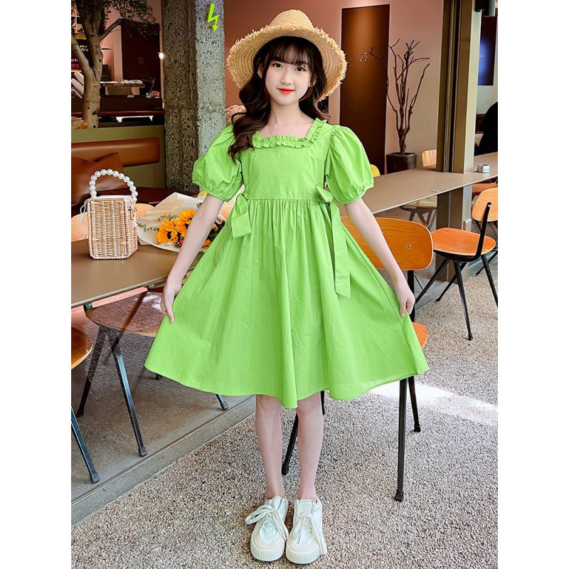 中儿童绿色裙子图片