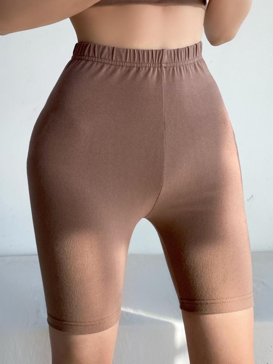 热卖 健美裤紧身跑步运动纯色bike shorts女短裤健身2023夏季