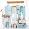 Autumn and winter suit currency Newborn thickening clothing baby full moon Supplies pure cotton baby clothes suit Gift box