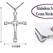 外贸热销饰品欧美爆款速度与激情7钛钢项链不锈钢十字架链条