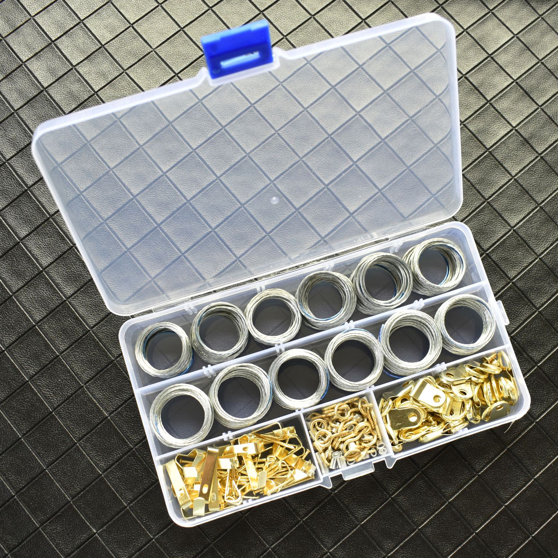 日用衣包挂扣挂钩组合铁绳钢丝绳小铁丝套装挂画铁线相框金属配件