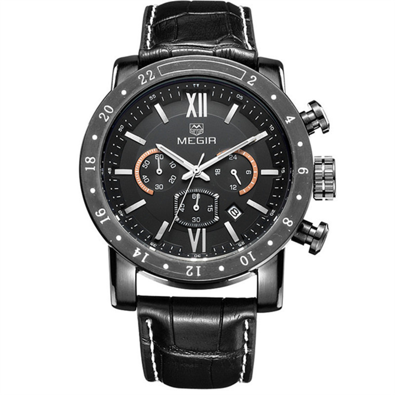 美格尔(megir) 男士 瑞士运动户外登山手表多功能运动男表 3008