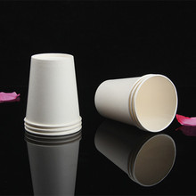 纯白色一次性纸杯可特厚环保幼儿园手工纸杯喝水杯15色可选