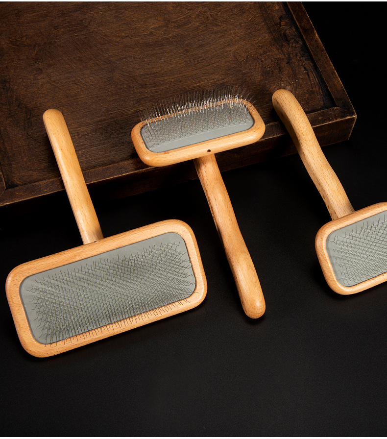 宠物梳子实木拉毛蓬松气垫梳美容专用梳毛神器开结去浮毛泰迪狗梳