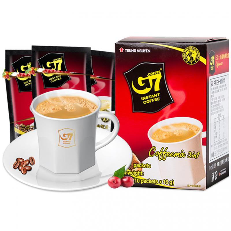 【进口】越南中原G7咖啡三合一原味速溶咖啡学生提神160g16g*10包