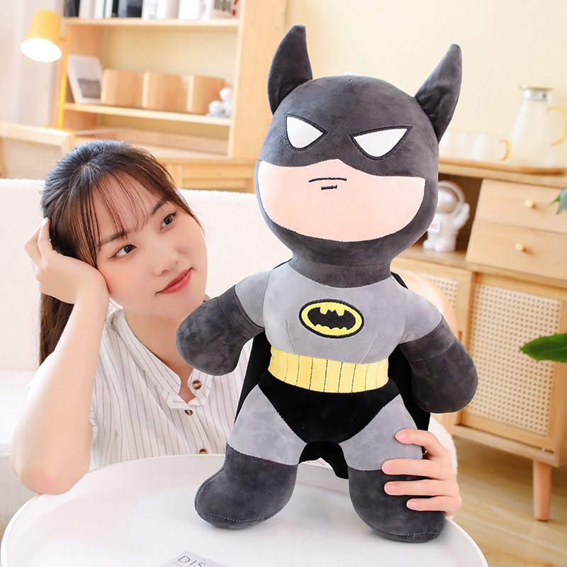 q版蝙蝠侠可爱创意玩偶男孩公仔网红同款卡通礼物毛绒玩具-阿里巴巴