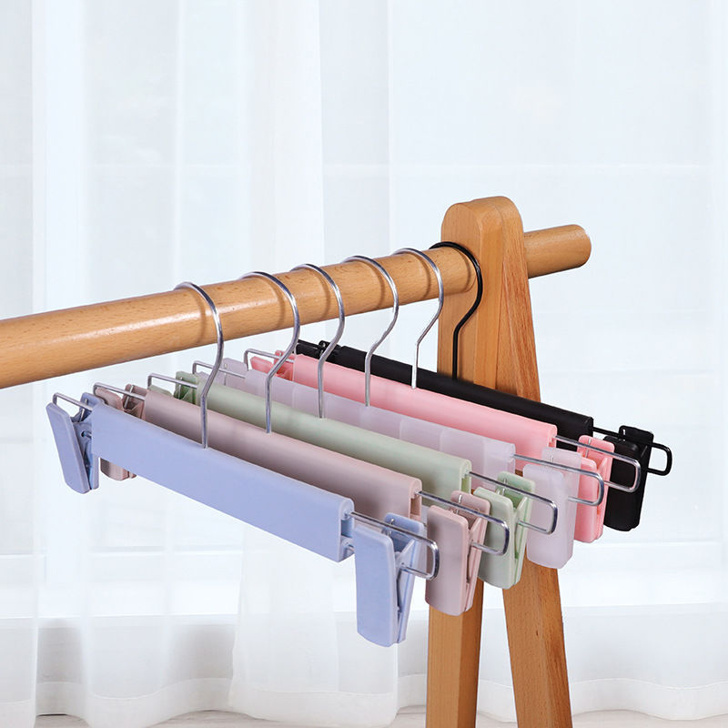 Strong Seamless Frosted Pant Rack Clip JK Trouser Press Drying Clothes Student Household Hanger Axe Clip Plastic