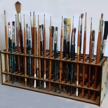 Brush Holder 画笔架67支画笔支架壁挂式独立式可拆卸木制支架