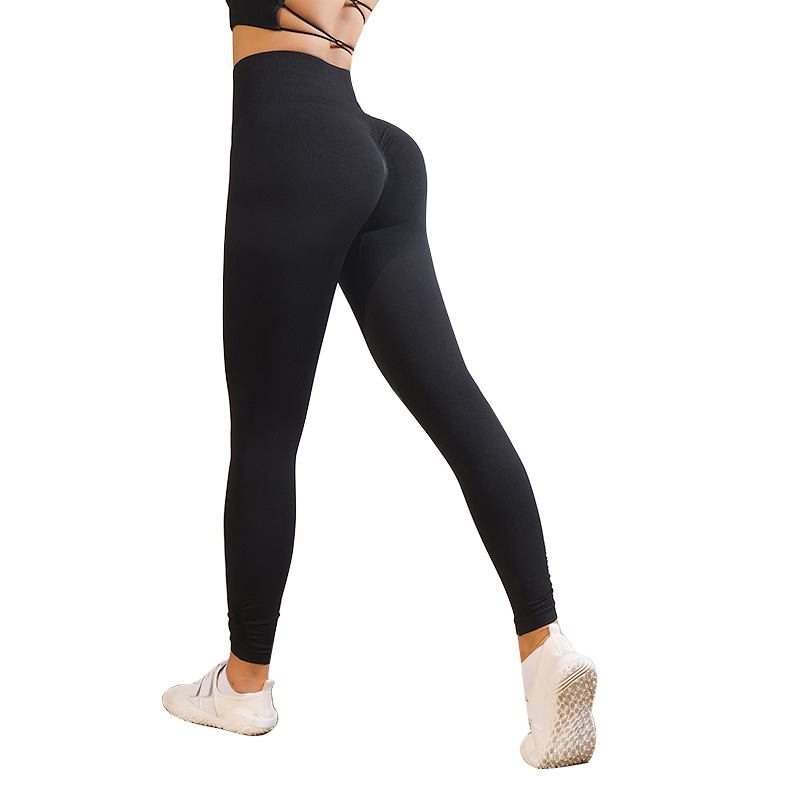 European and American New Hip Raise High Waist Yoga Pants Female Lulu Nude Feel Outer Wear Running Sports Quick-Drying Fitness Yoga Trousers