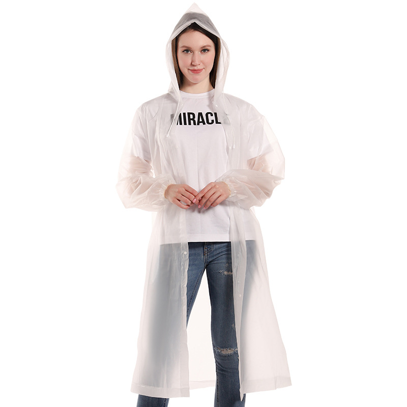 Raincoat Full Body Rainproof Transparent Children's Non-Disposable Raincoat Portable Adult Thickened Eva Poncho Wholesale