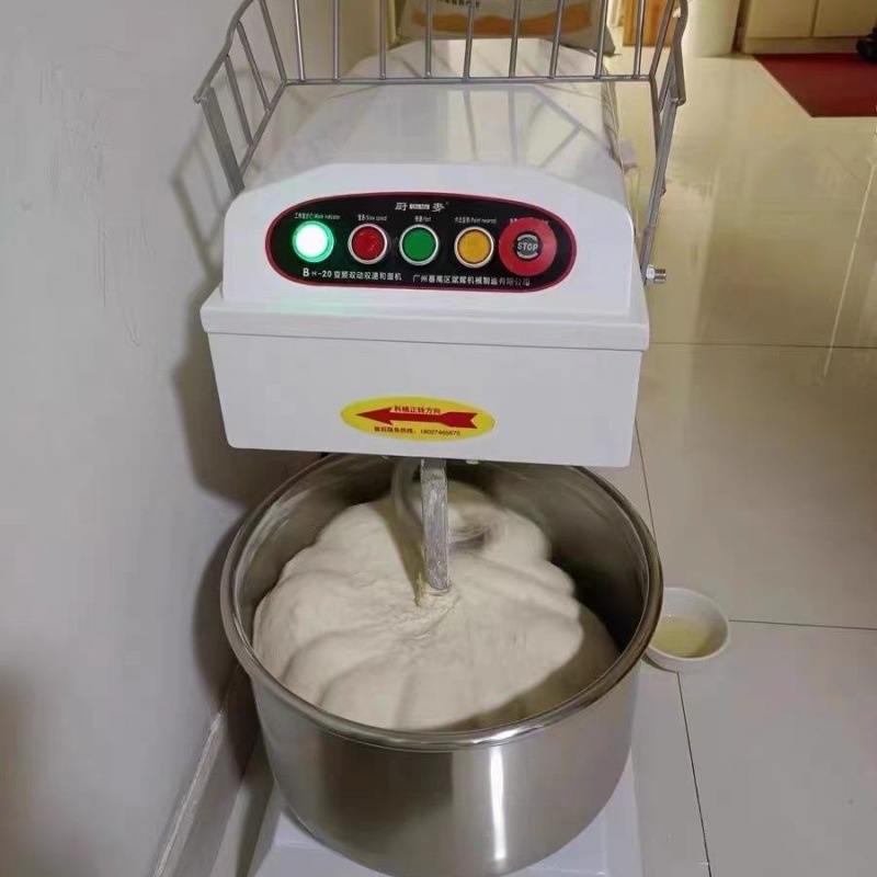 Frequency Conversion Flour-Mixing Machine Commercial Double-Action Double-Speed Dough Mixer 20 Liters Dough Batch Flour Mixing