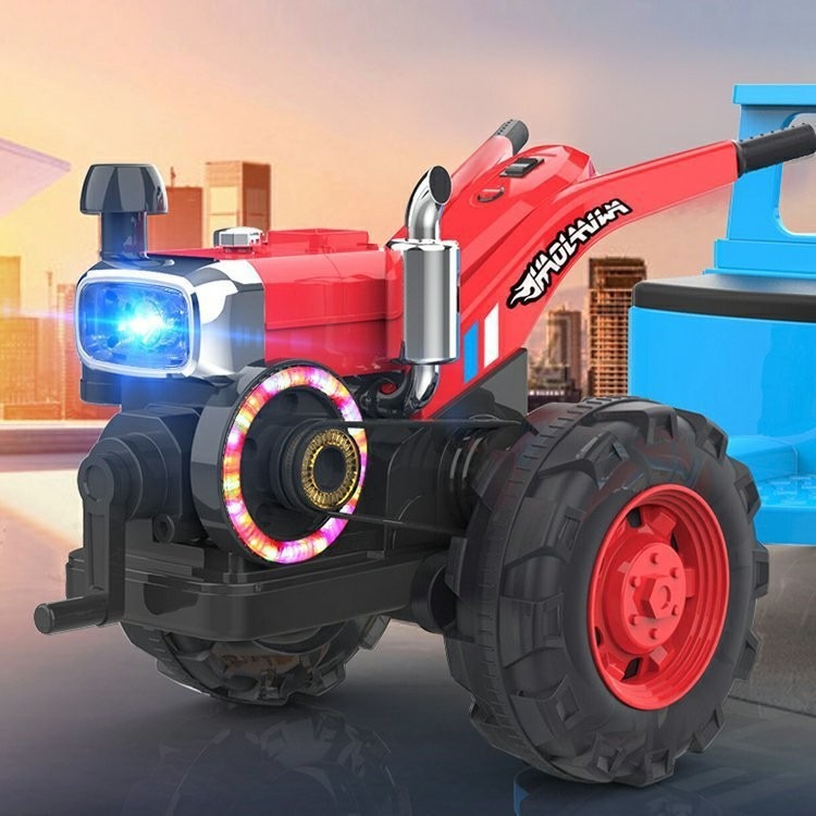 儿童电动车四轮手扶拖拉机带斗1-10岁可坐男女孩汽车童车越野玩具