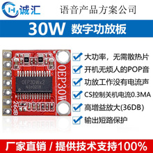 功放板功放数字蓝牙成品功率大音响车载汽车单声道30W板功放模块