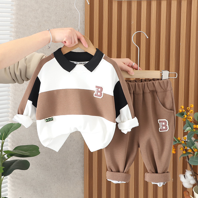 Boys' Spring Casual Suit Fashionable 2023 New One-Year-Old Baby Spring Clothes Baby Children's Clothing One-Piece Delivery Baby Clothes