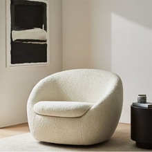 北欧简约单人创意椅设计师时尚沙发客厅阳台休闲羊羔绒懒人沙发