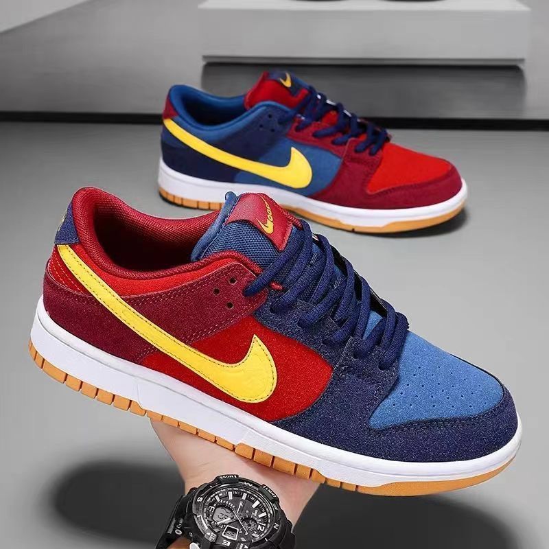 纯原新款dunk红蓝鸳鸯板鞋百搭气垫情侣鞋带男女巴塞罗那aj-阿里巴巴