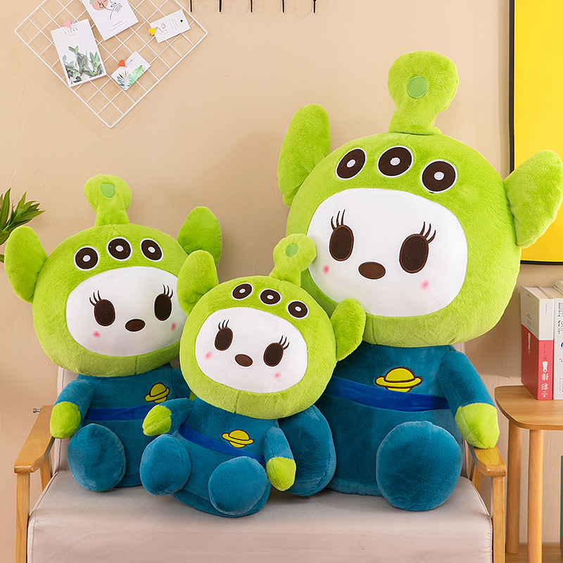 动漫卡通超可爱三眼仔娃娃抱枕公仔毛绒玩具睡觉靠枕生日礼物男女