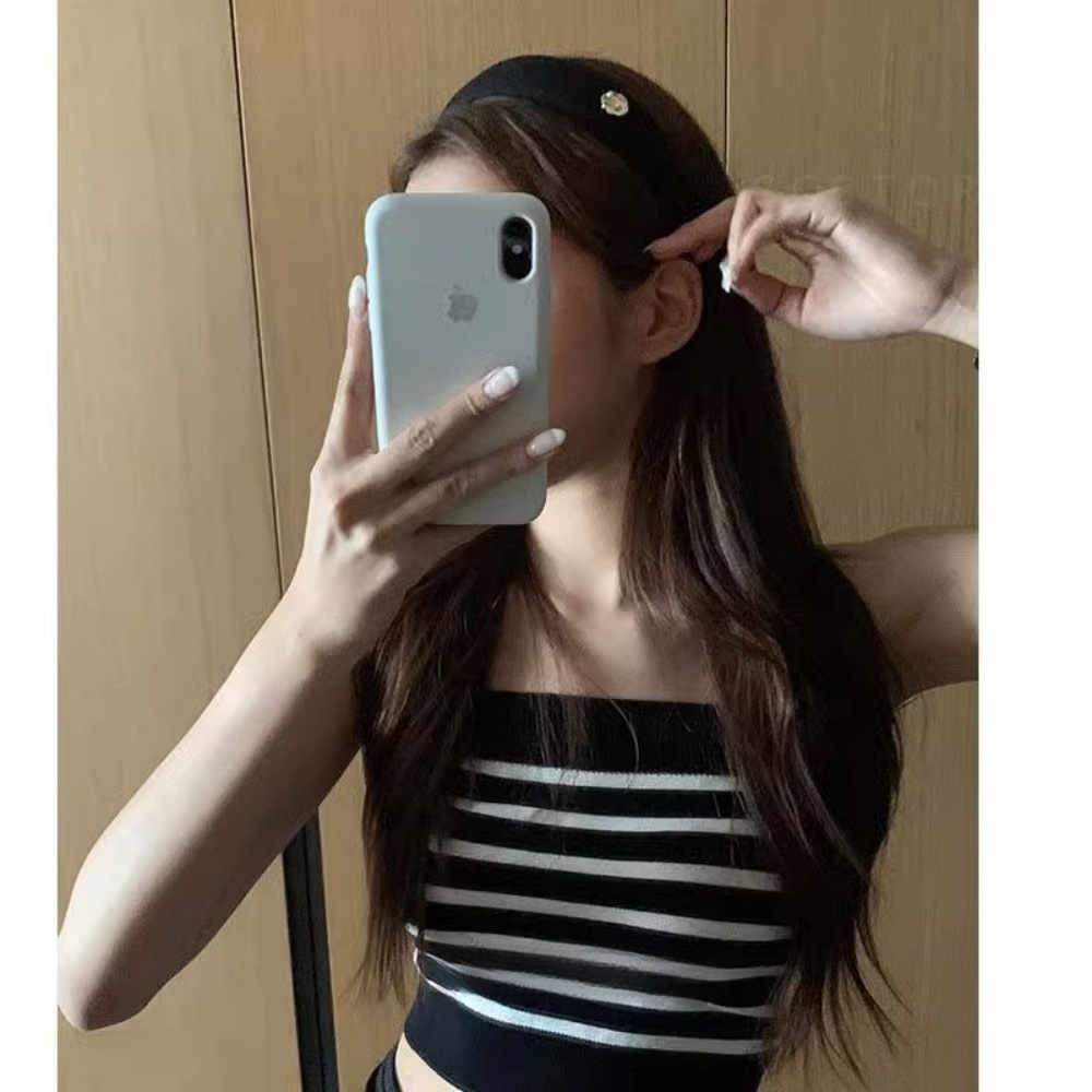 Korean High-Grade Headband 2023 New Wide Fragrant Retro Small Metal Plate Decorative Hair Bands Hair Pressing Headwear