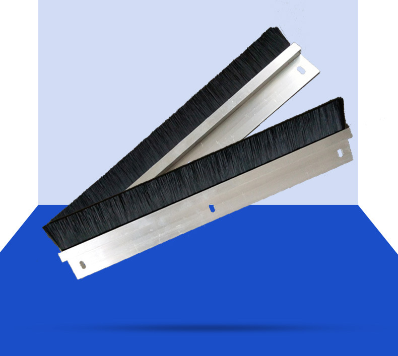 供应不锈钢阻燃毛刷条工业机床挡水刷尼龙丝白色除尘密封条刷